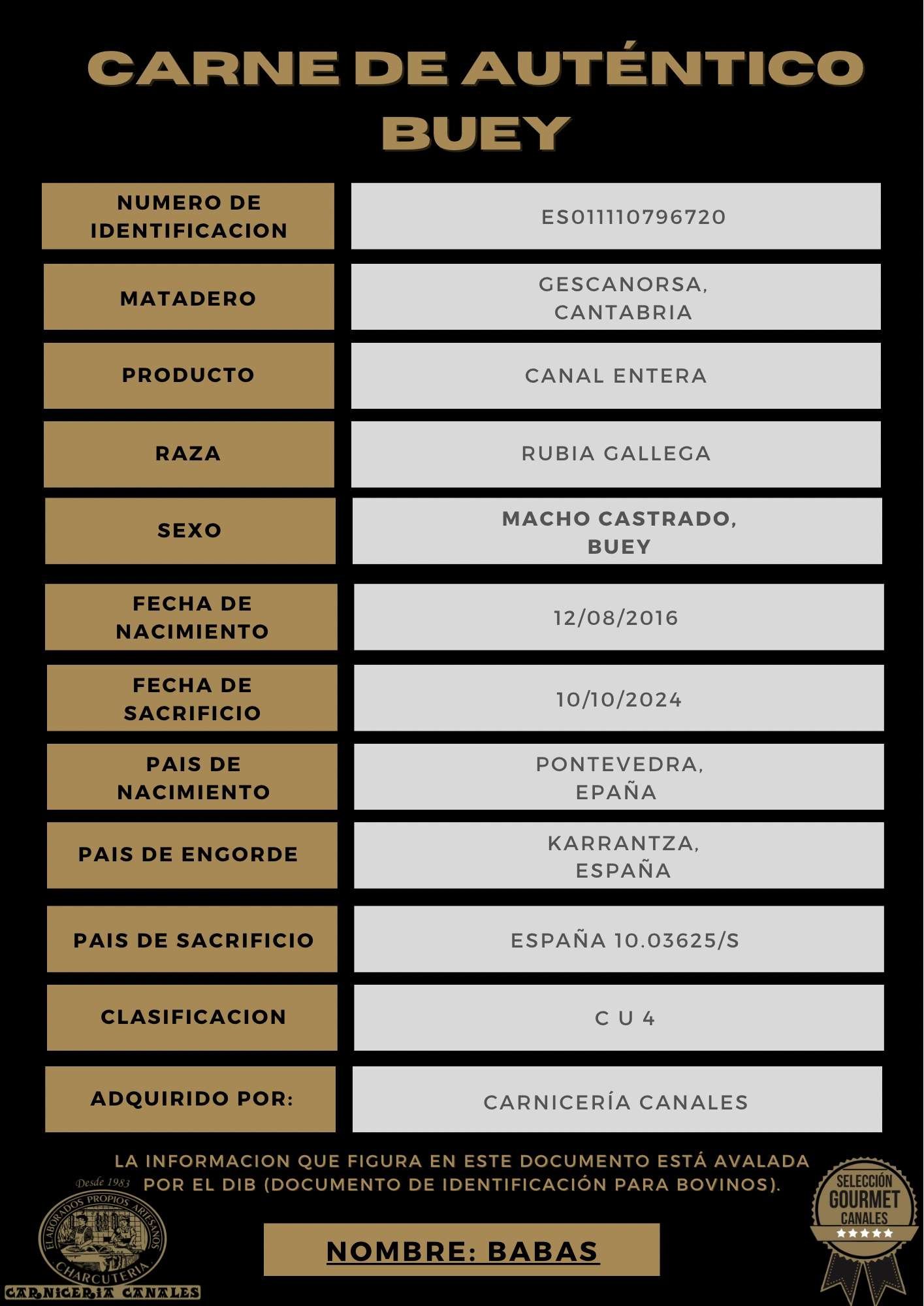 Burger de BUEY CERTIFICADO (incluye DIB) - Imagen 2